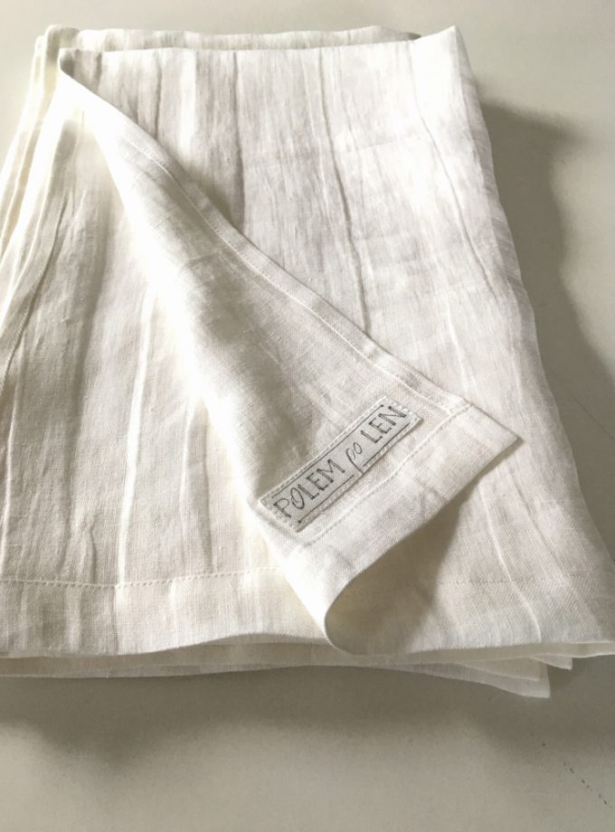 Lniany ręcznik do kąpieli - biały