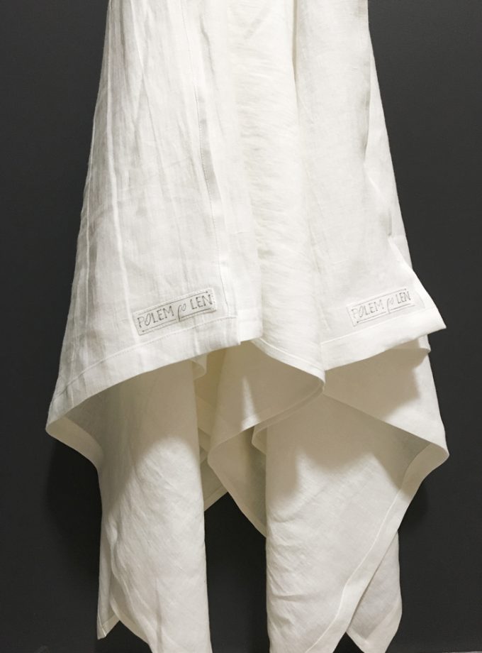 Lniany ręcznik do kąpieli - biały