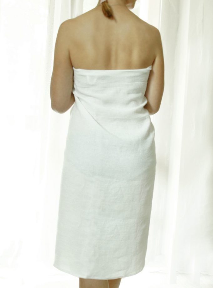 Lniany ręcznik do kąpieli - biały