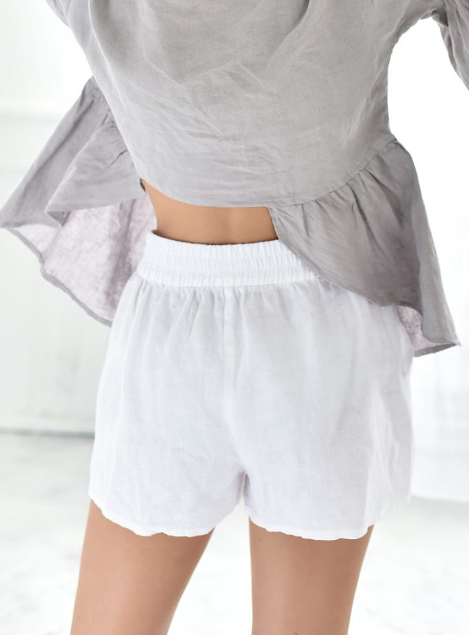 Lniane, luźne damskie krótkie spodenki, kolory