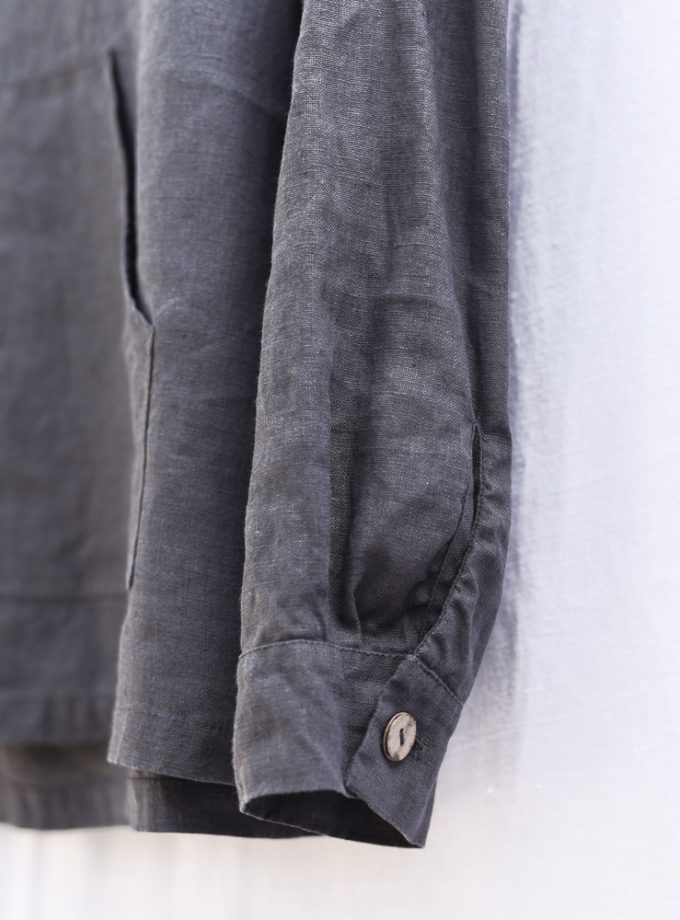 Lniana bluza męska Joo z kapturem