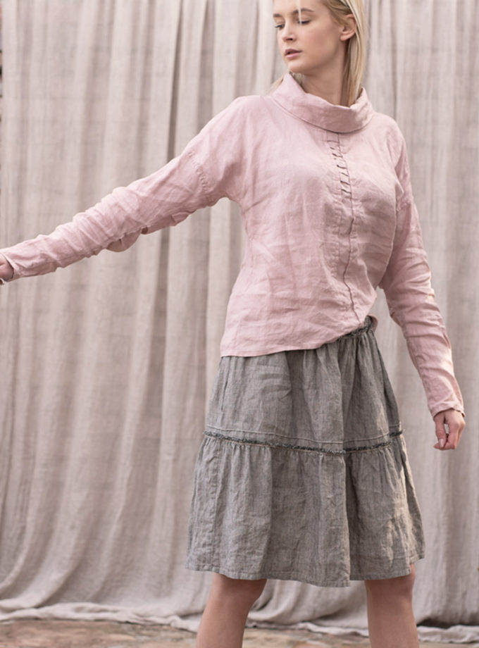 Lniana bluzka Kostkowa