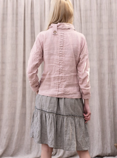 lniana kostkowa bluzka