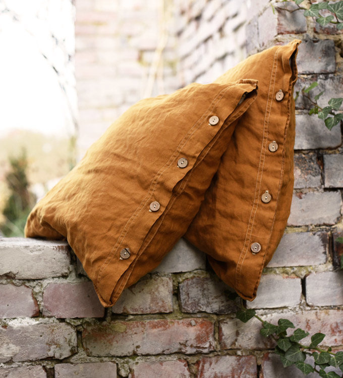 Autorska kolekcja Dziki Sen - lniane poszewki - pole kukurydzy