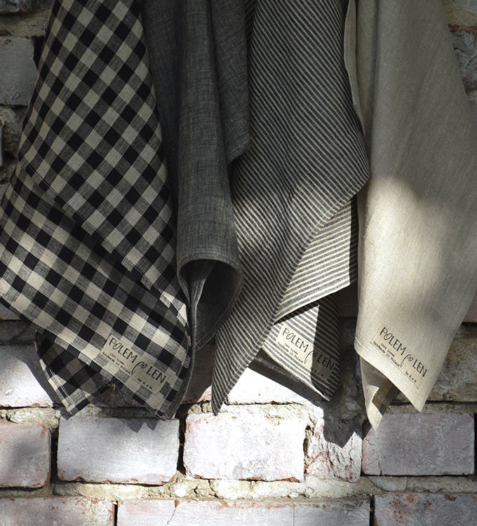 Komplet czterech lnianych ściereczek – Światła z Pola