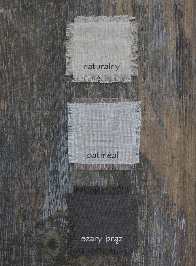 Lniane szerokie spodnie ze ściągaczami i z dużymi kieszeniami