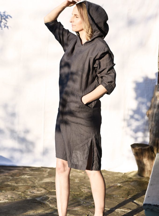 Lniana Tunika z kapturem Surf