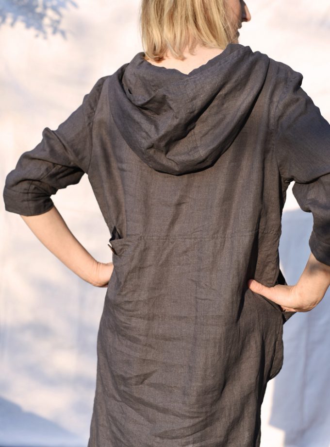 Lniana Tunika z kapturem Surf