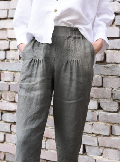 lniane spodnie długie