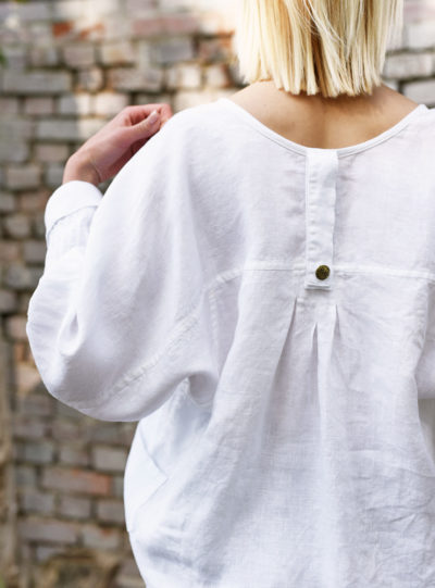 lniana koszula biała