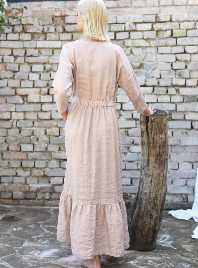 Lniana sukienka Polna Mgła