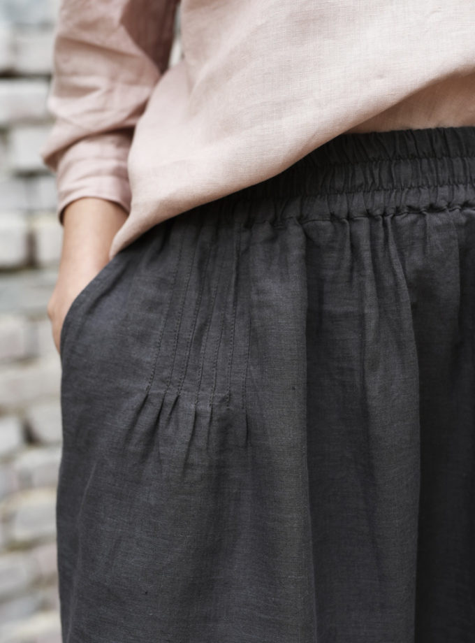 Lniana spódnica Rio Grafit