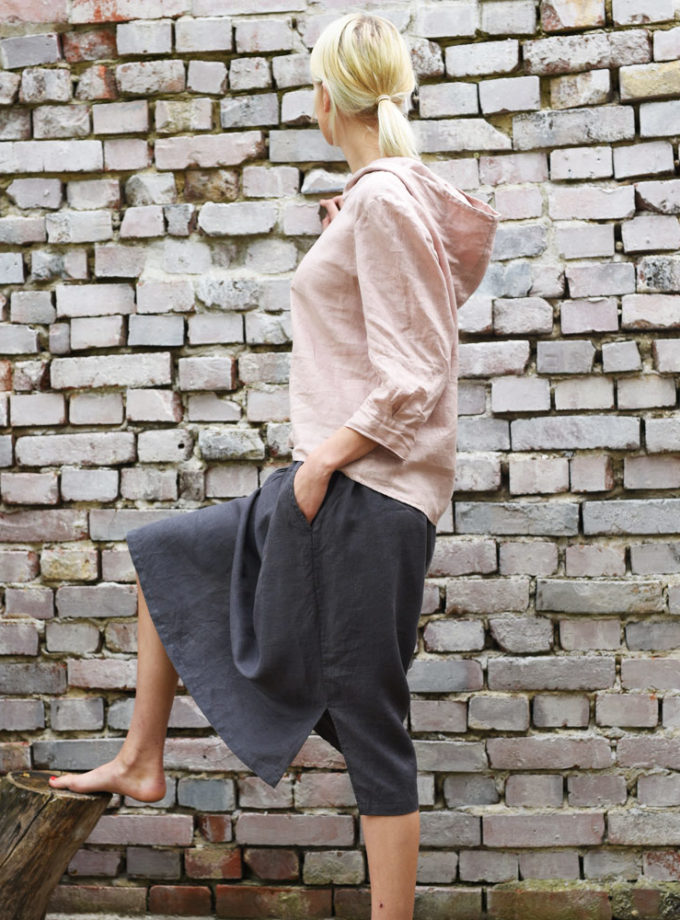 Lniana spódnica Rio Grafit