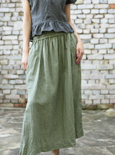 długa lniana spódnica