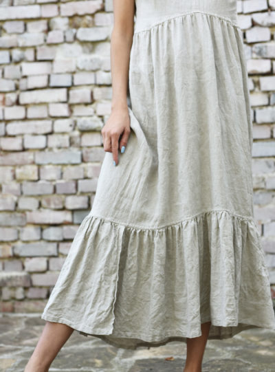 lniana sukienka maxi