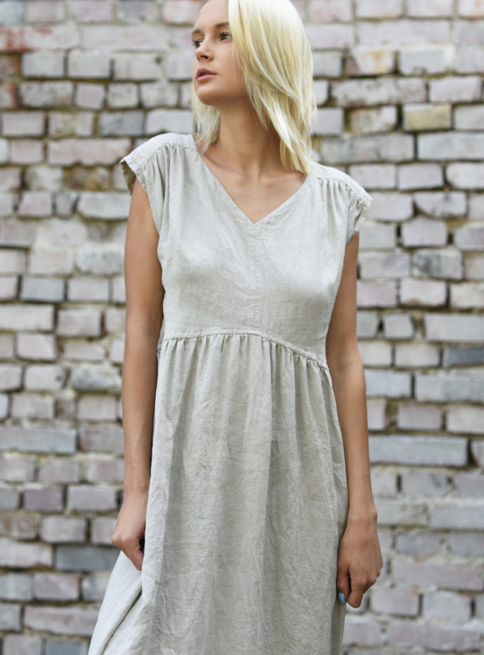 Lniana sukienka Marti - naturalny lnu