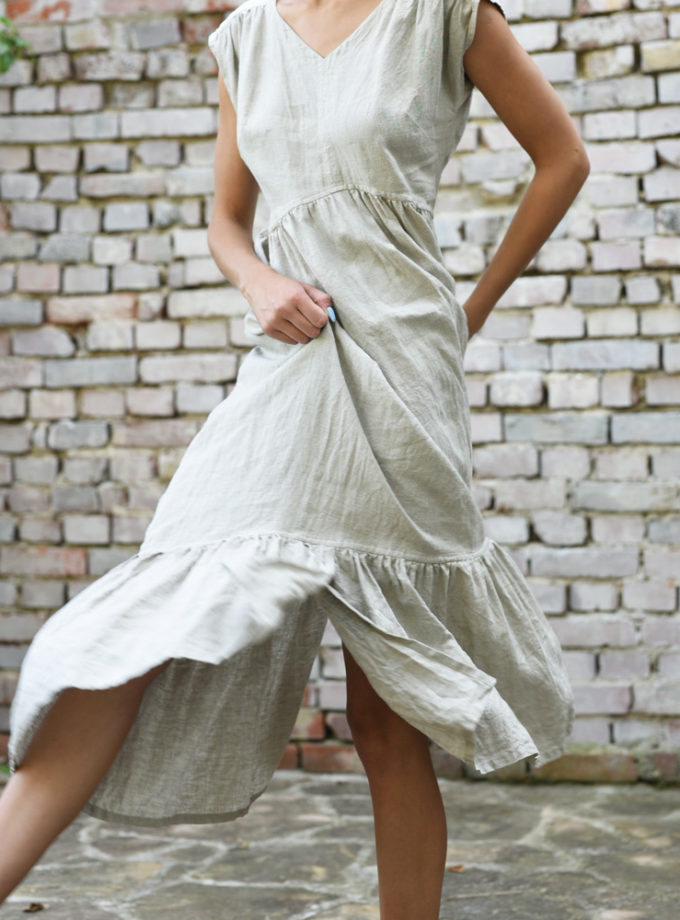 Lniana sukienka Marti - naturalny lnu