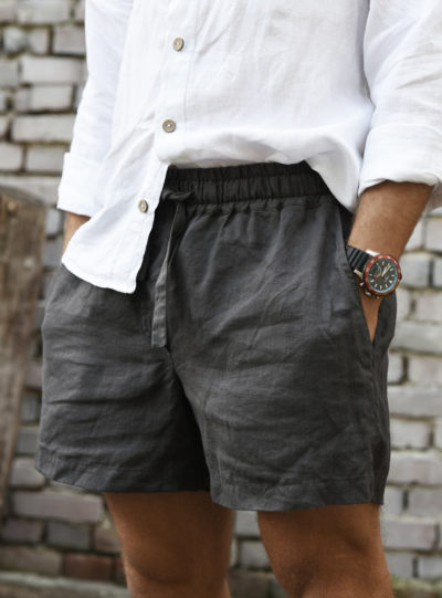 męskie lniane spodenki