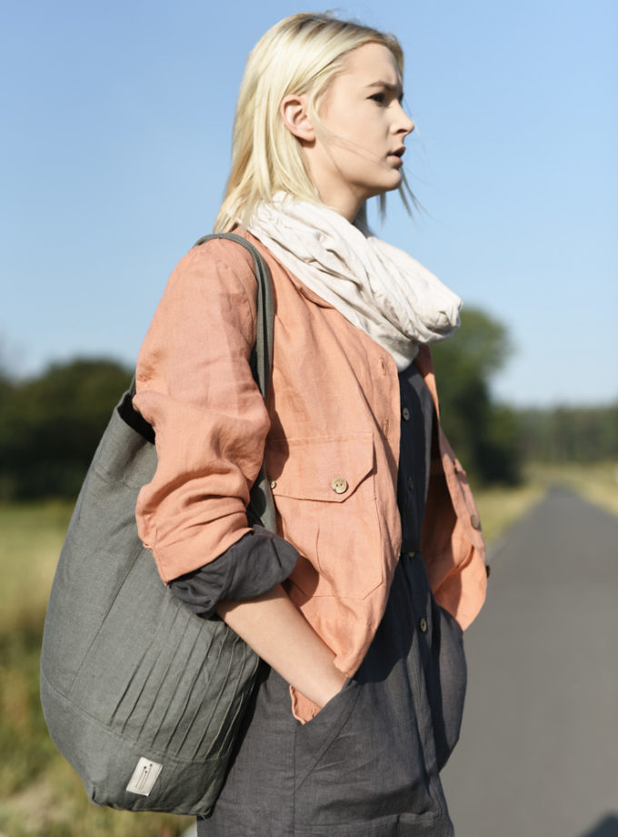 Lniany komin, lekki uniwersalny szal tuba