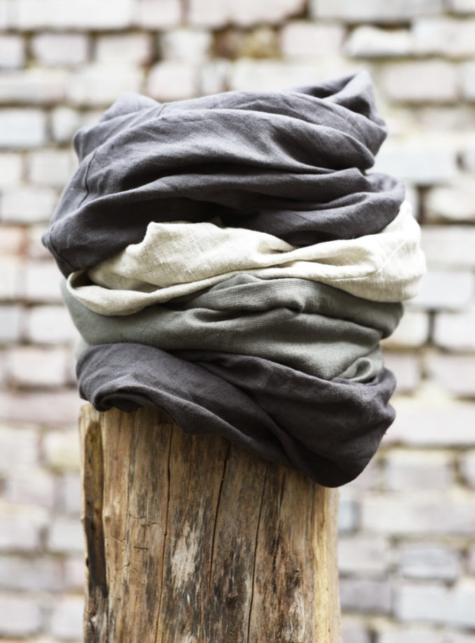 Lniany komin, lekki uniwersalny szal tuba