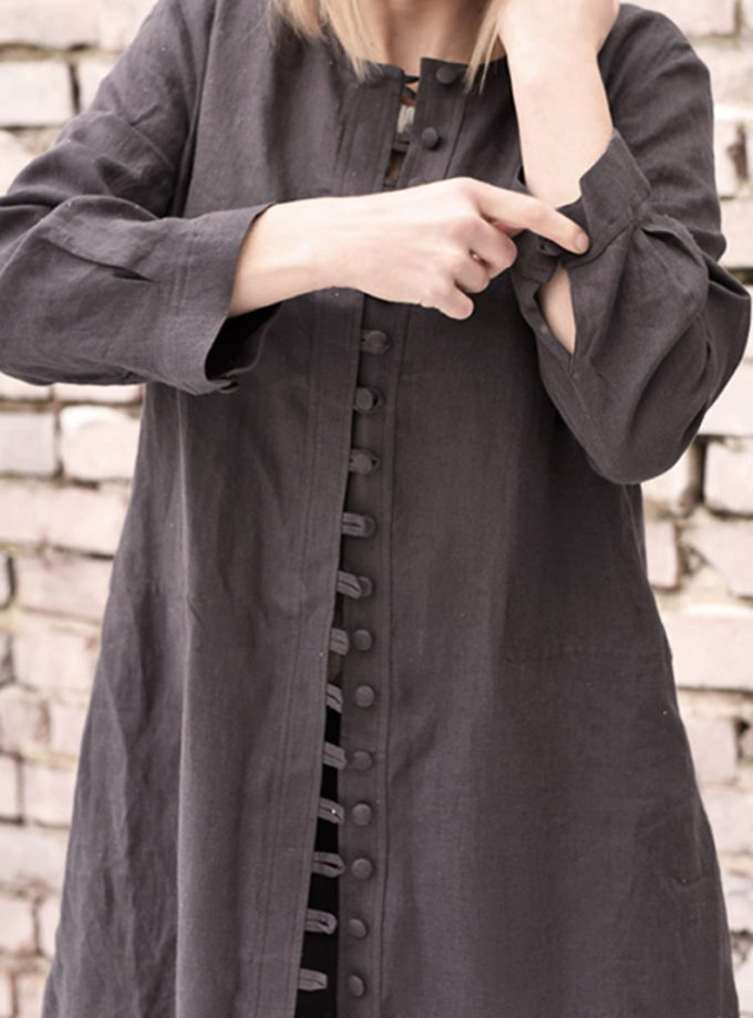 Lniany płaszcz Polna Wena