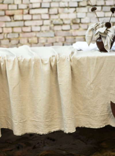 lniany naturalny obrus na stół