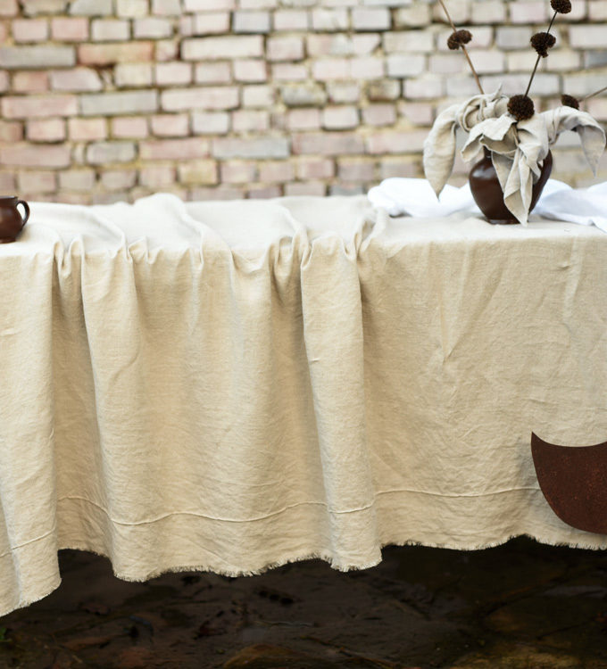 Lniany obrus Dzikie Pola - naturalny lnu