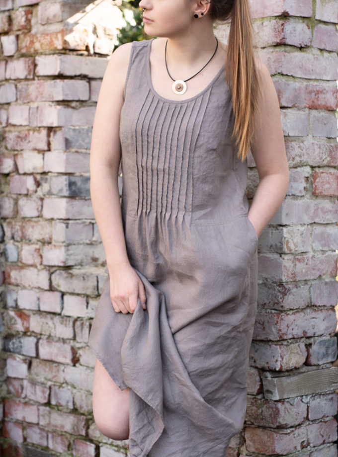 Lniana długa sukienka 0 Zmroku