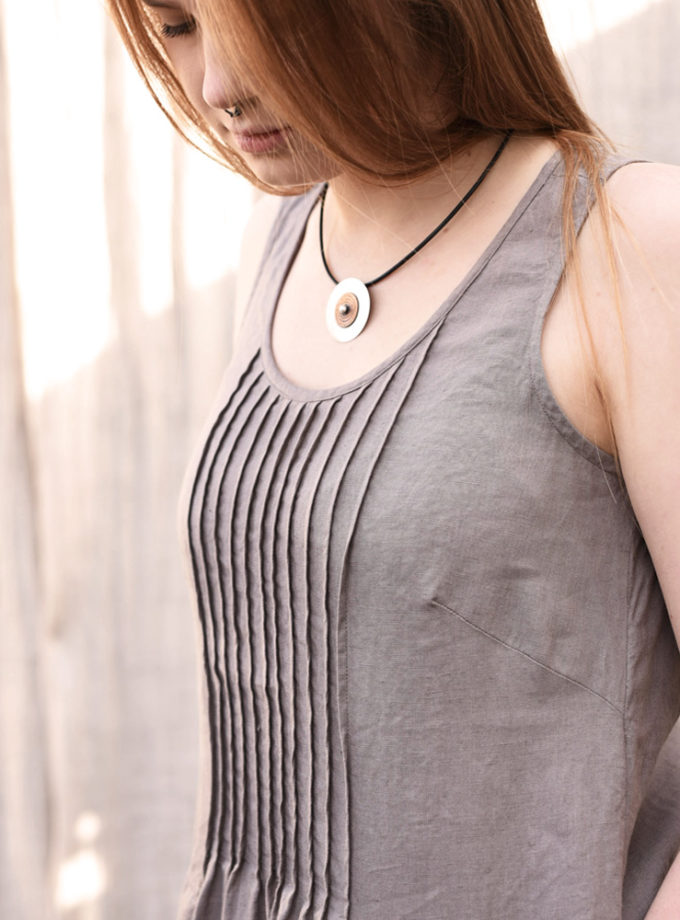 Lniana długa sukienka 0 Zmroku