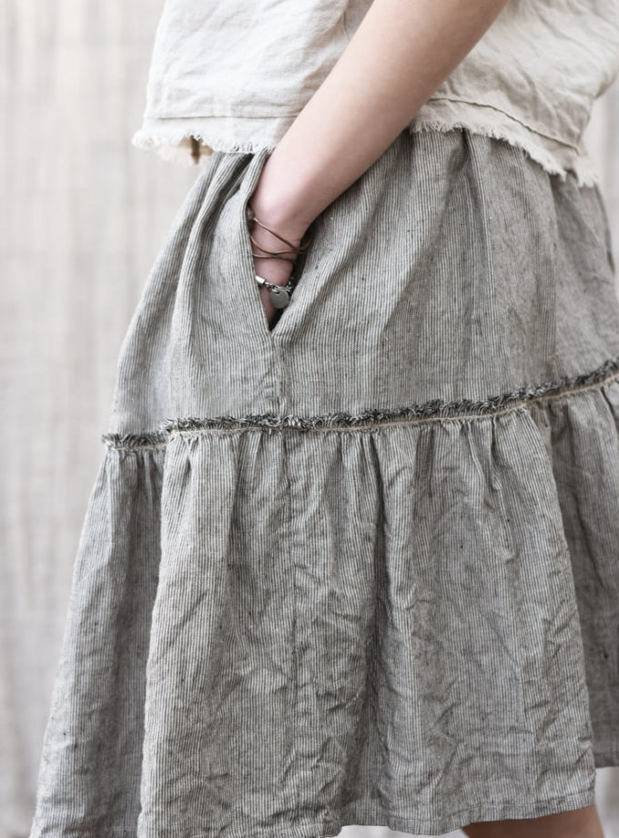 Lniana spódnica Letni Wir