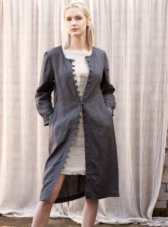 Lniany płaszcz Polna Wena