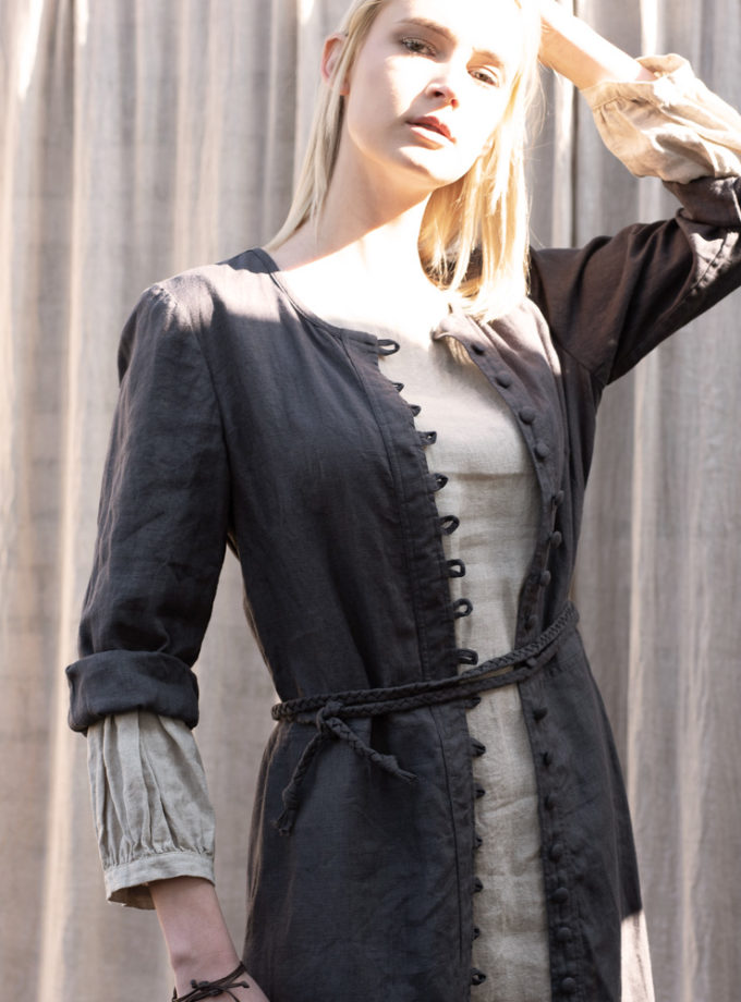 Lniany płaszcz Polna Wena