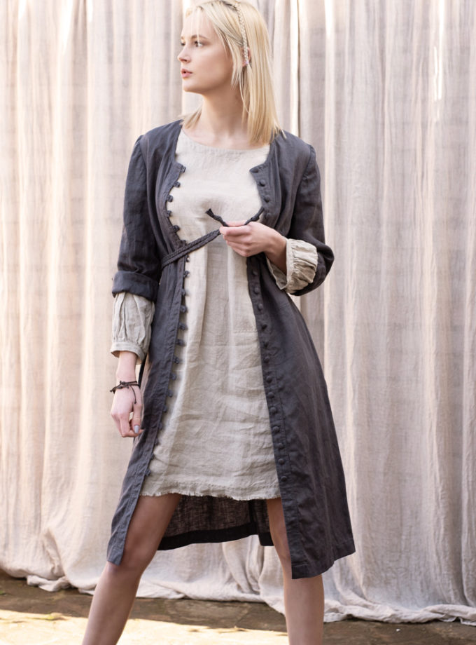 Lniany płaszcz Polna Wena