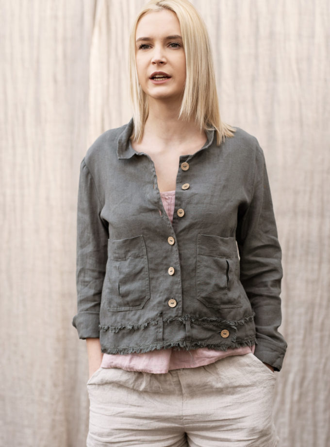 Lniana kurtka Szkwał