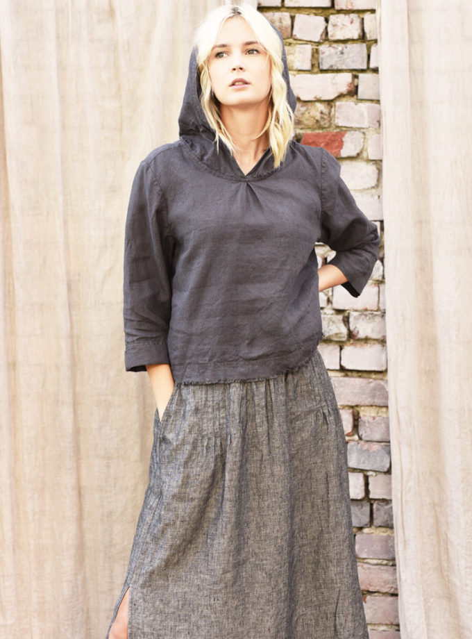 Lniana bluza z kapturem Dzikie Lato