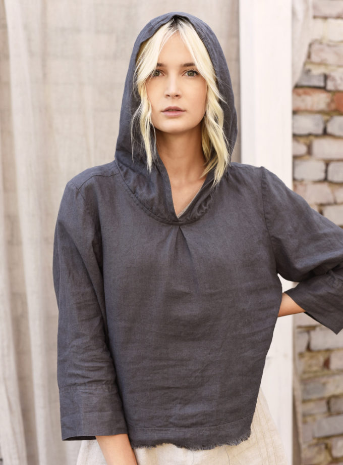 Lniana bluza z kapturem Dzikie Lato