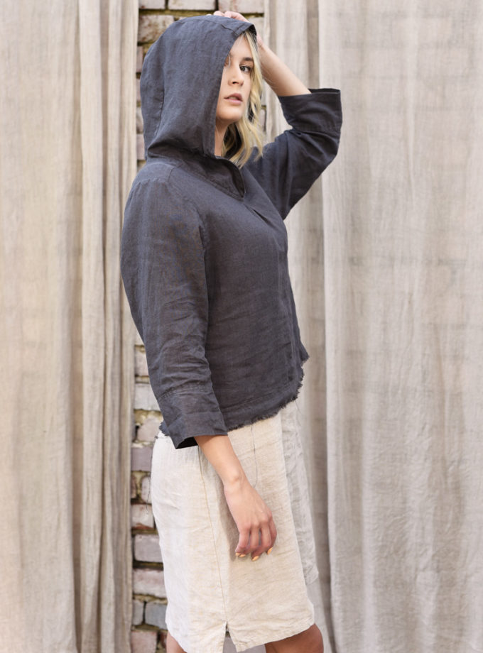 Lniana bluza z kapturem Dzikie Lato