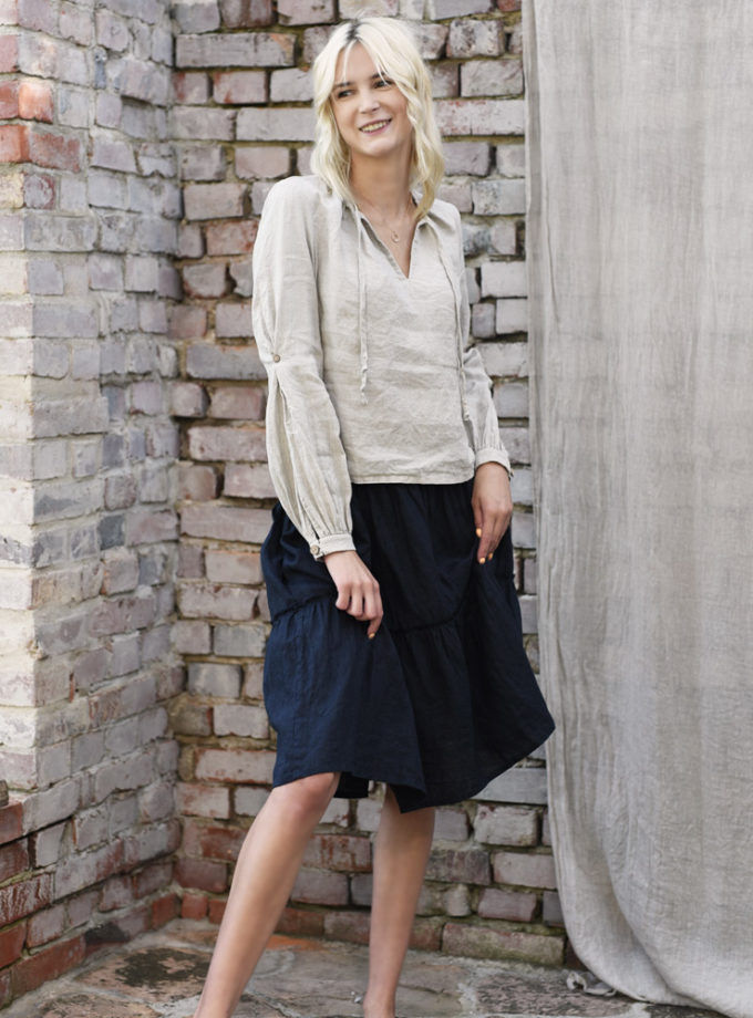 Lniana bluzka Blask Nocy