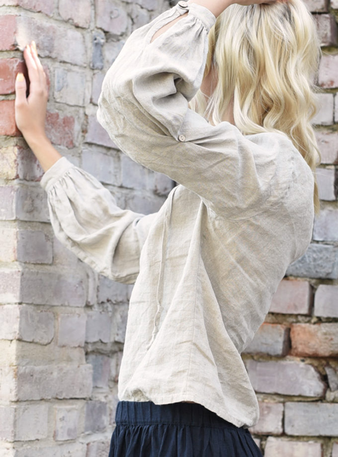 Lniana bluzka Blask Nocy