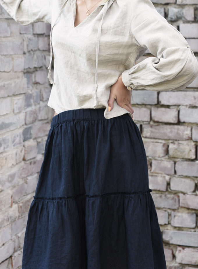 Lniana spódnica Letni Wir