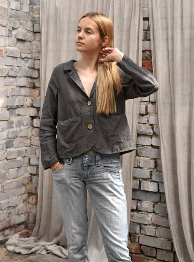 boho vintage szalona kurteczka z lnu