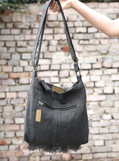 torba na ramię z miękkiego materiału