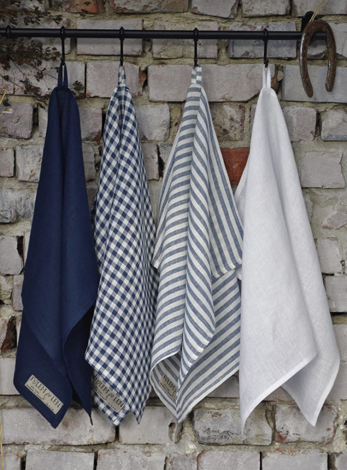 Zestaw czterech ściereczek z lnu - Wiatry z Pola