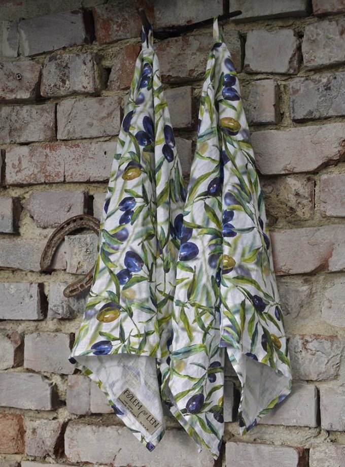 Zestaw dwóch ściereczek lnianych - Polny Gaj