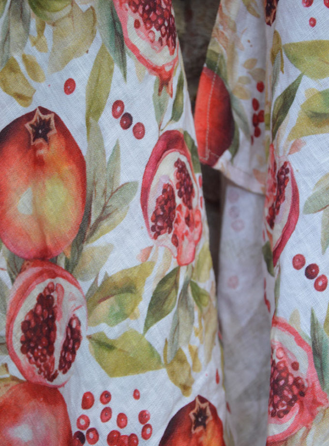 Komplet dwóch ściereczek z lnu - Granaty z Ogrodu